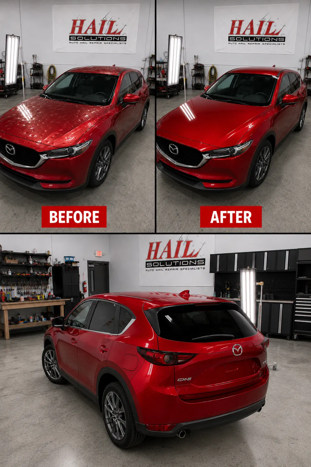 2019 Mazda CX-5 hail damage repair in Spring Hill, KS — detail photo 1