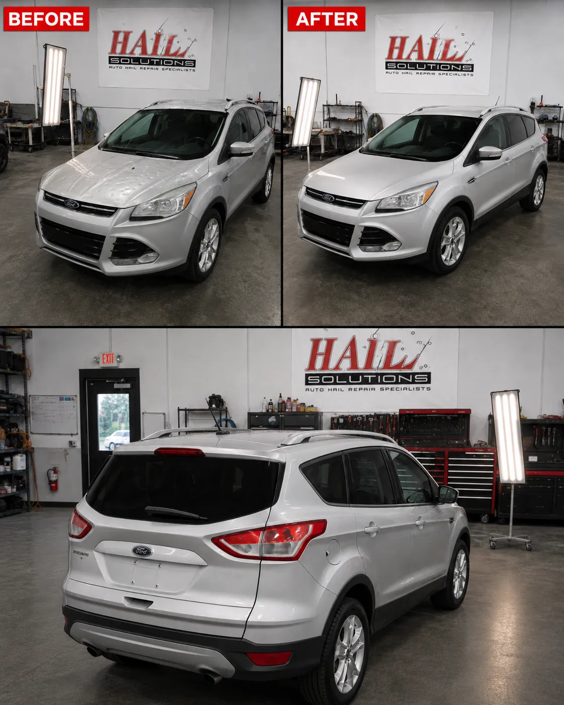 2016 Ford Escape hail damage repair in Olathe, KS — detail photo 2