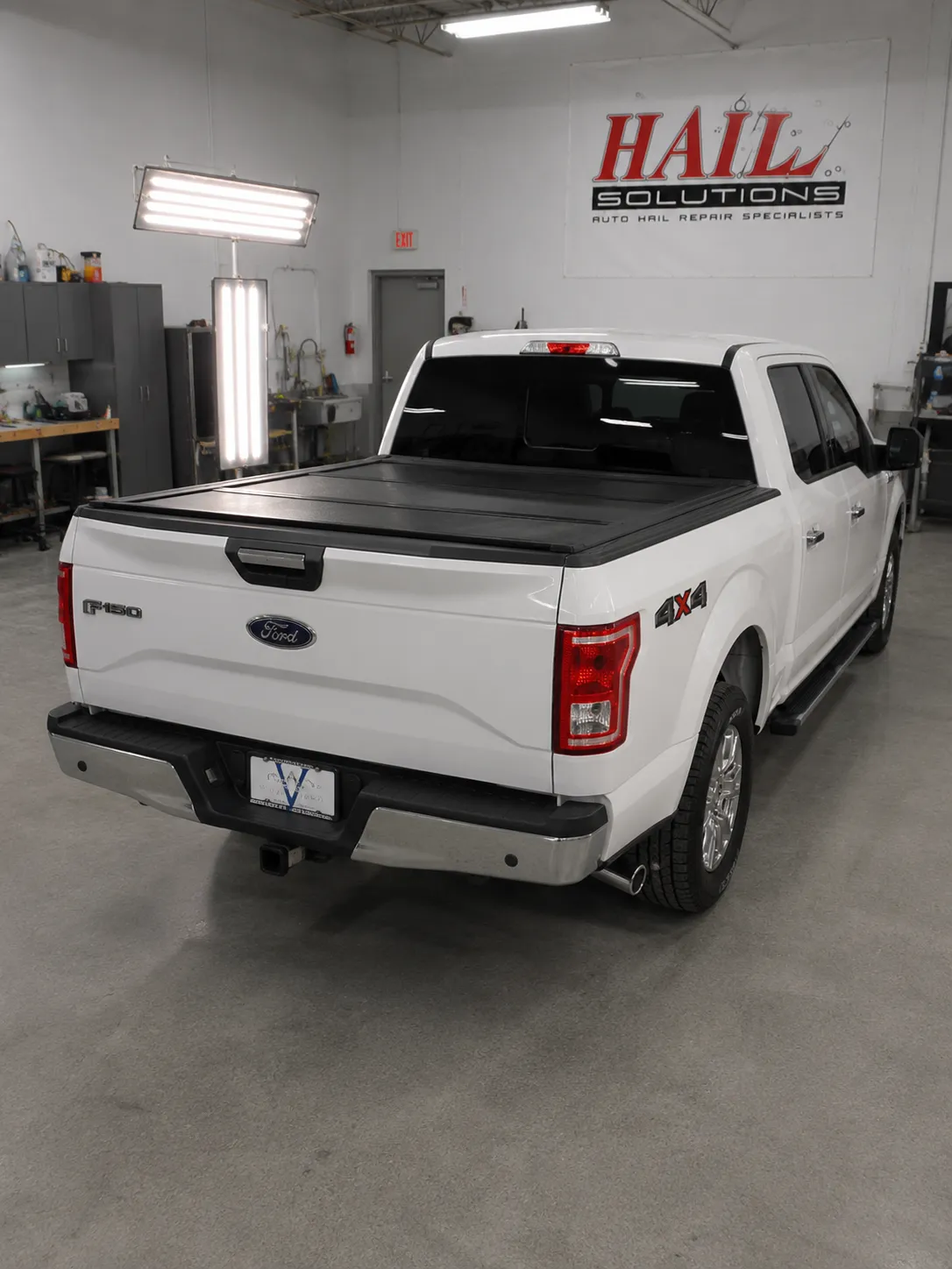 2015 Ford F-150 — Oxford White after hail damage repair by Hail Solutions in Olathe, KS