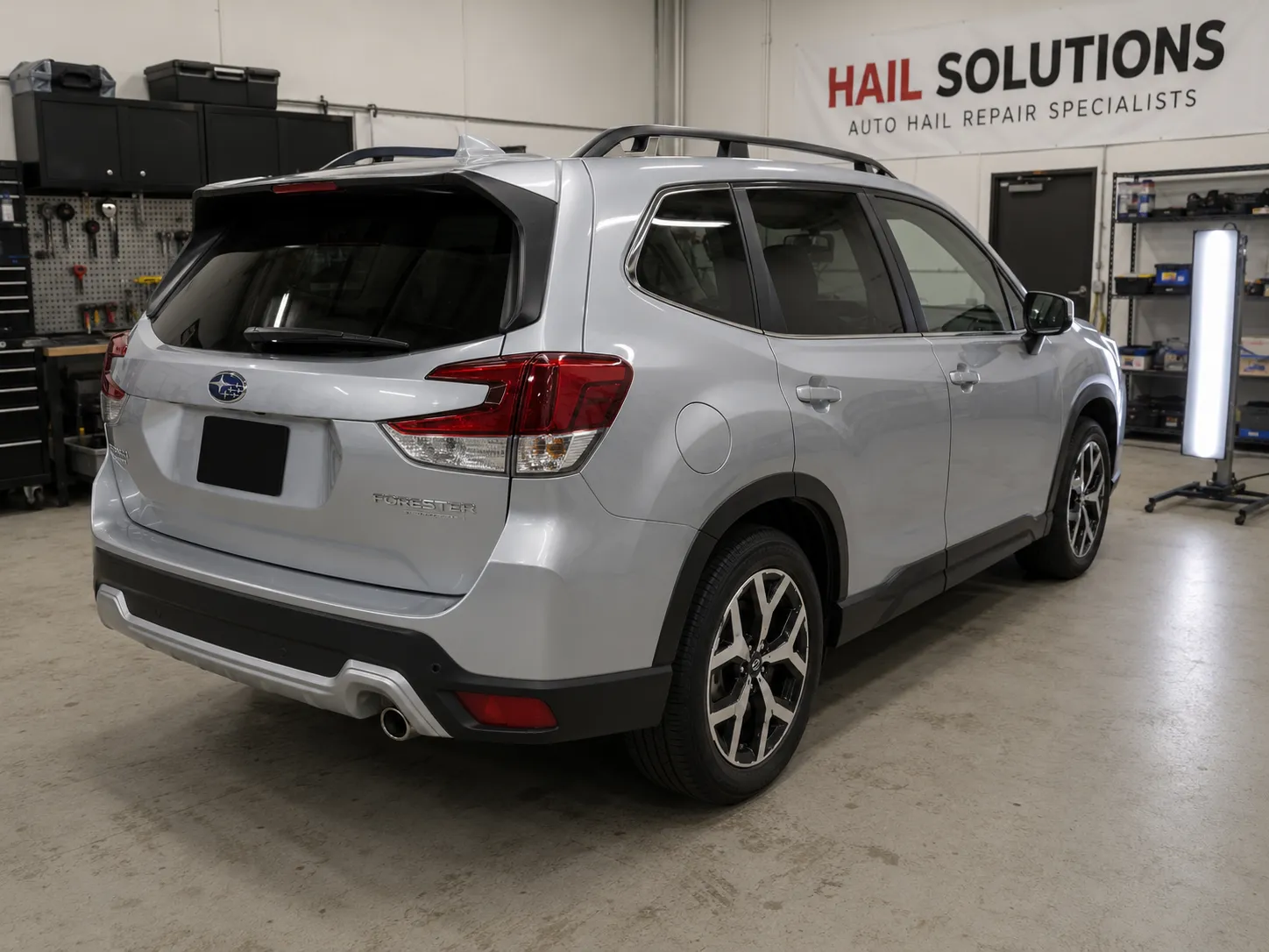 2022 Subaru Forester — Ice Silver Metallic after hail damage repair by Hail Solutions in Lee's Summit, MO